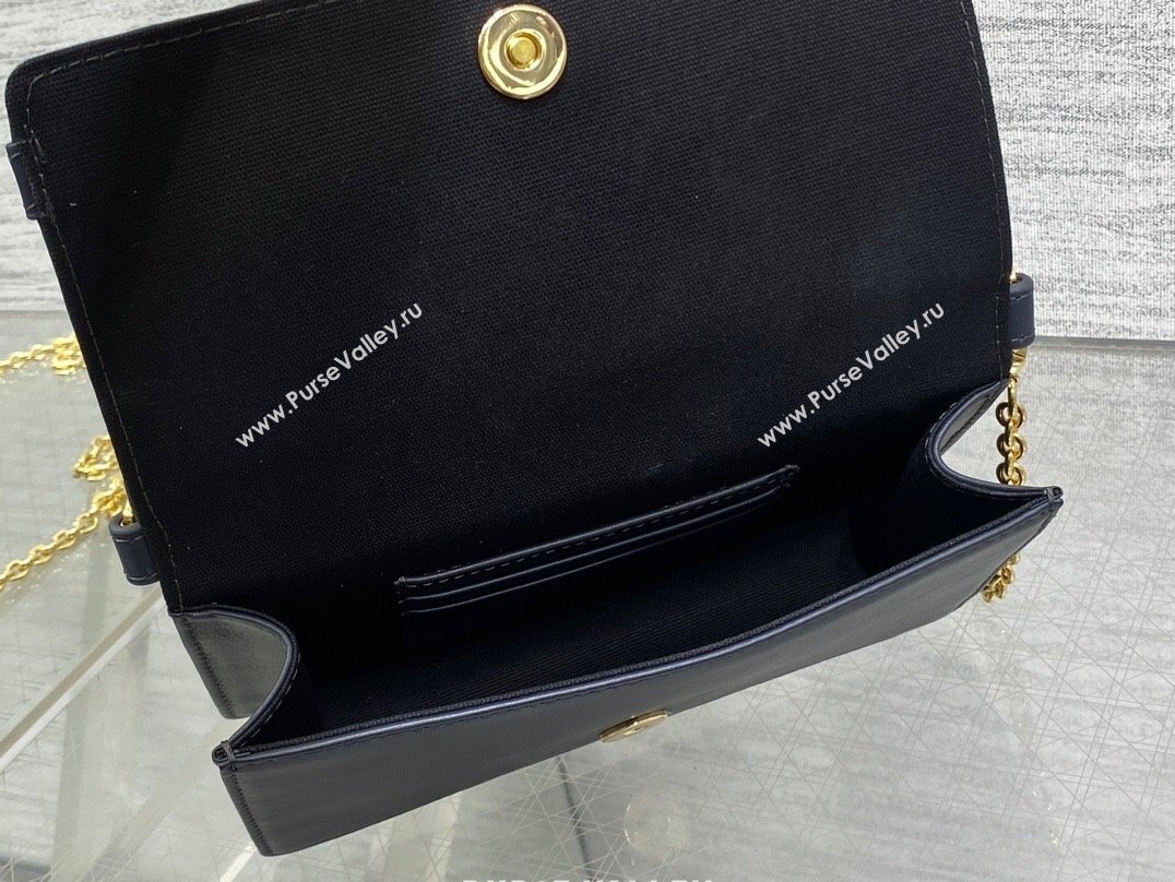 Dior 30 Montaigne Cigale Pouch with Chain in Blue Dior Oblique Jacquard 2025 (XXG-250806038)