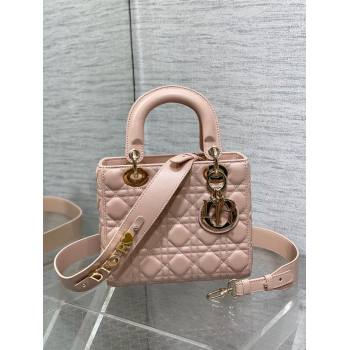 Dior Small Lady My ABCDior Bag in Cannage Lambskin Powder Pink 2025 M0538 0806 (XXG-250806094)