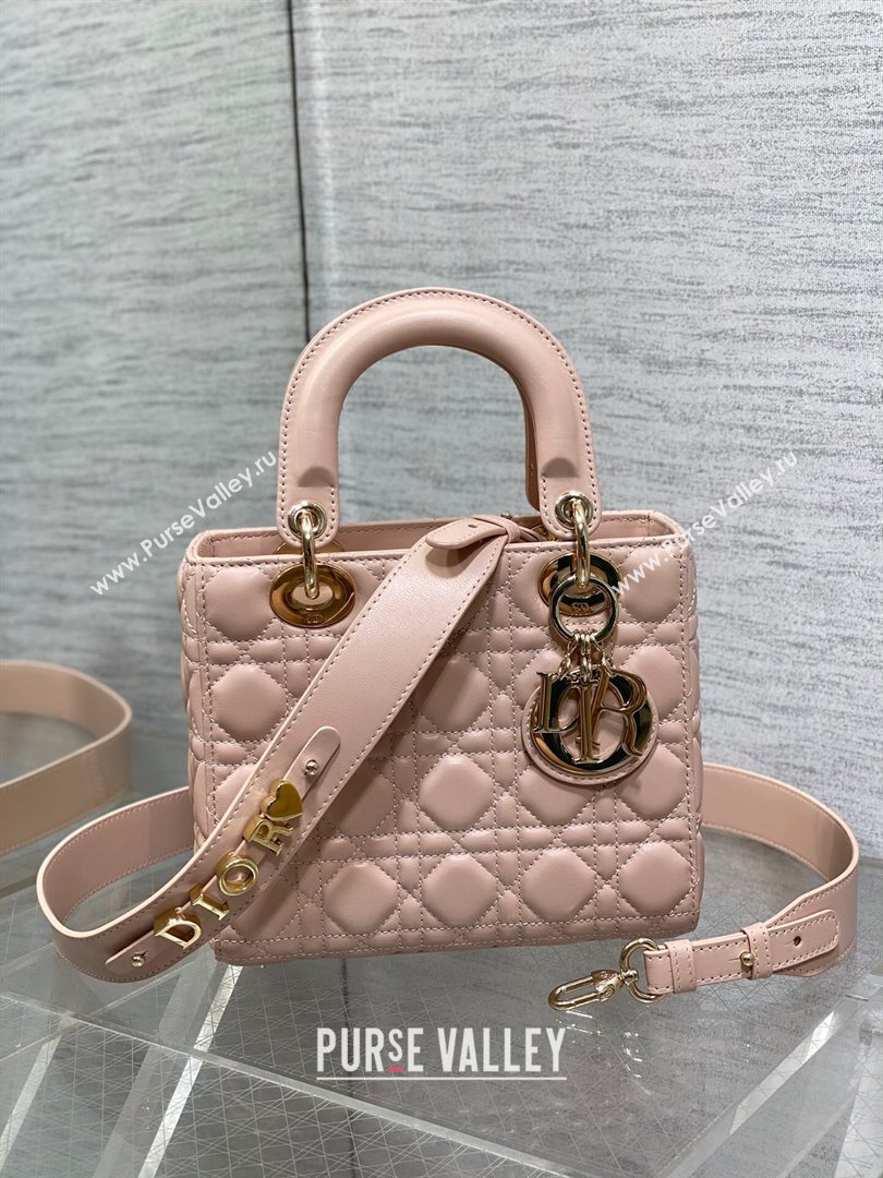 Dior Small Lady My ABCDior Bag in Cannage Lambskin Powder Pink 2025 M0538 0806 (XXG-250806094)