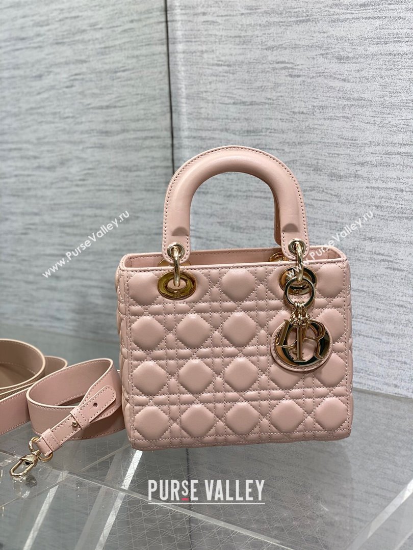 Dior Small Lady My ABCDior Bag in Cannage Lambskin Powder Pink 2025 M0538 0806 (XXG-250806094)