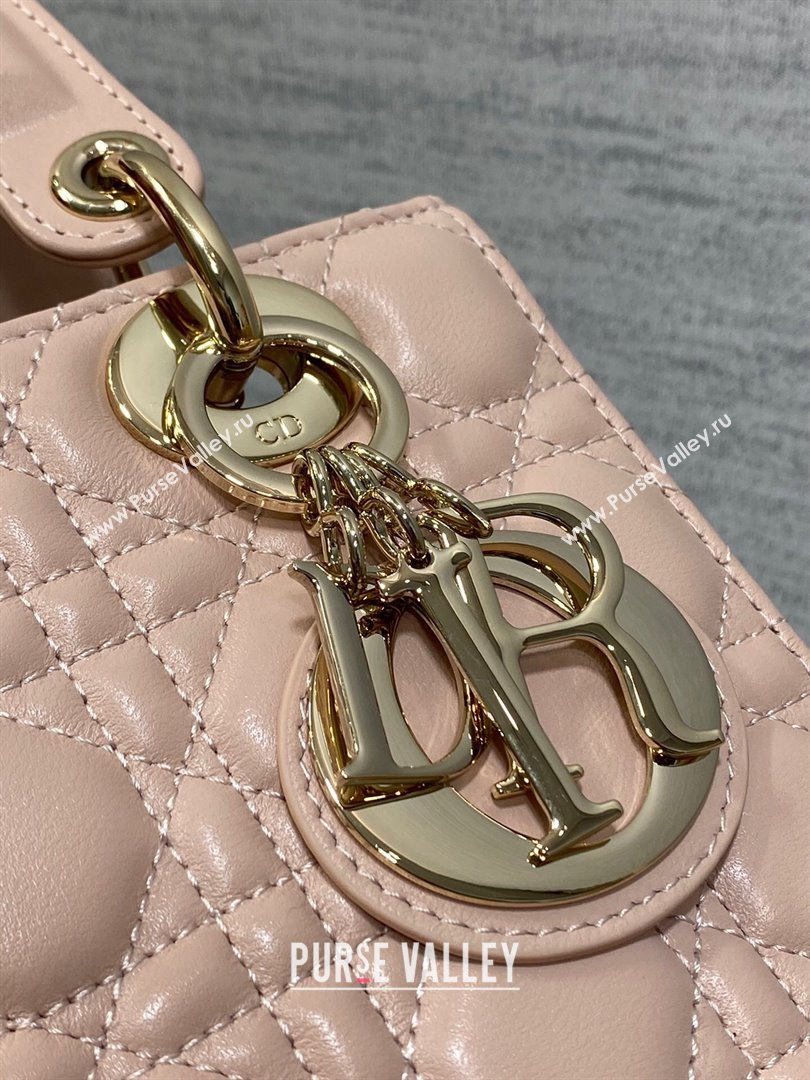 Dior Small Lady My ABCDior Bag in Cannage Lambskin Powder Pink 2025 M0538 0806 (XXG-250806094)