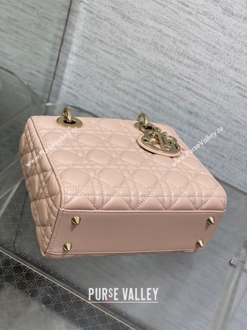 Dior Small Lady My ABCDior Bag in Cannage Lambskin Powder Pink 2025 M0538 0806 (XXG-250806094)