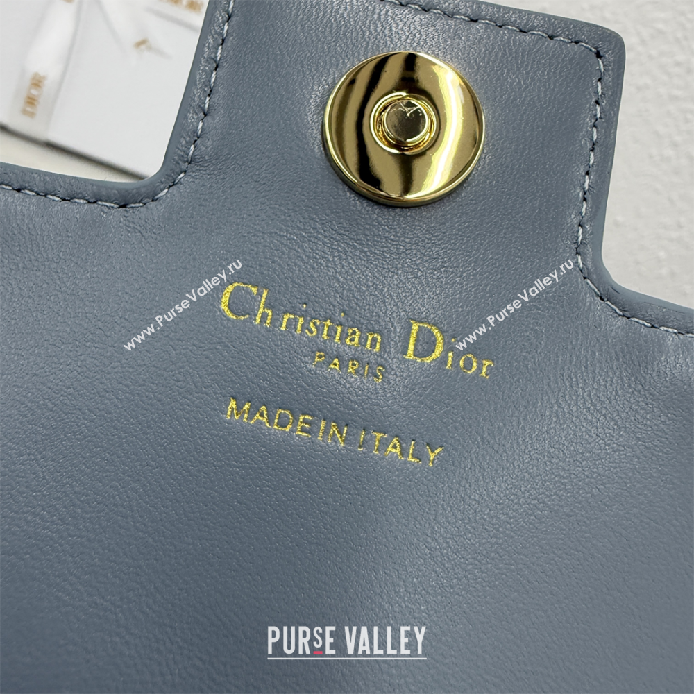 Dior Jolie East-West Bag in Cannage Lamb Leather and Flat Cannage Calfskin Dark Grey 2025 S3117 (XXG-250806110)