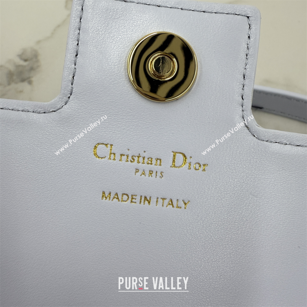 Dior Jolie East-West Bag in Cannage Lamb Leather and Flat Cannage Calfskin Glacier Blue 2025 S3117 (XXG-250806100)