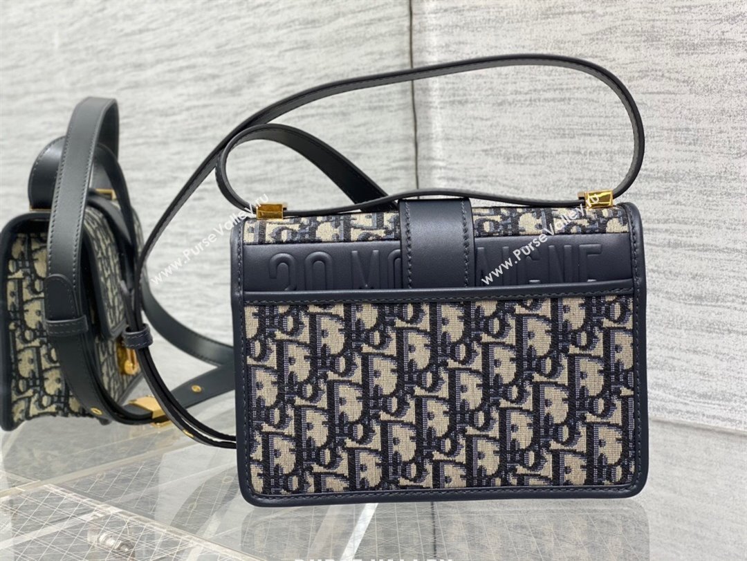 Dior Small 30 Montaigne Bag in Blue Dior Oblique Jacquard 2025 M9074 (XXG-250806113)