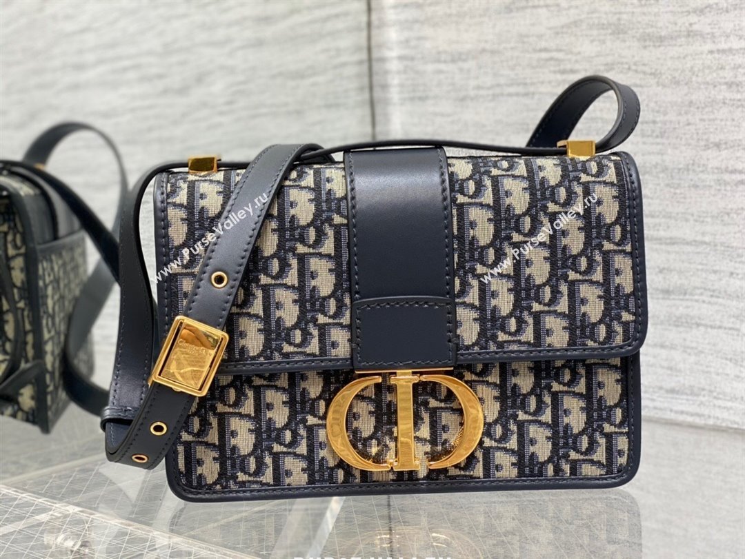 Dior 30 Montaigne Bag in Blue Dior Oblique Jacquard 2025 M9074 0806 (XXG-250806114)