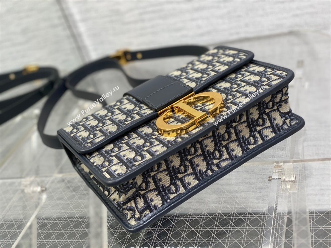 Dior 30 Montaigne Bag in Blue Dior Oblique Jacquard 2025 M9074 0806 (XXG-250806114)