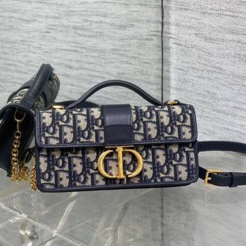 Dior Miss Montaigne Mini Bag in Blue Dior Oblique Jacquard 2025 0806 (XXG-250806115)