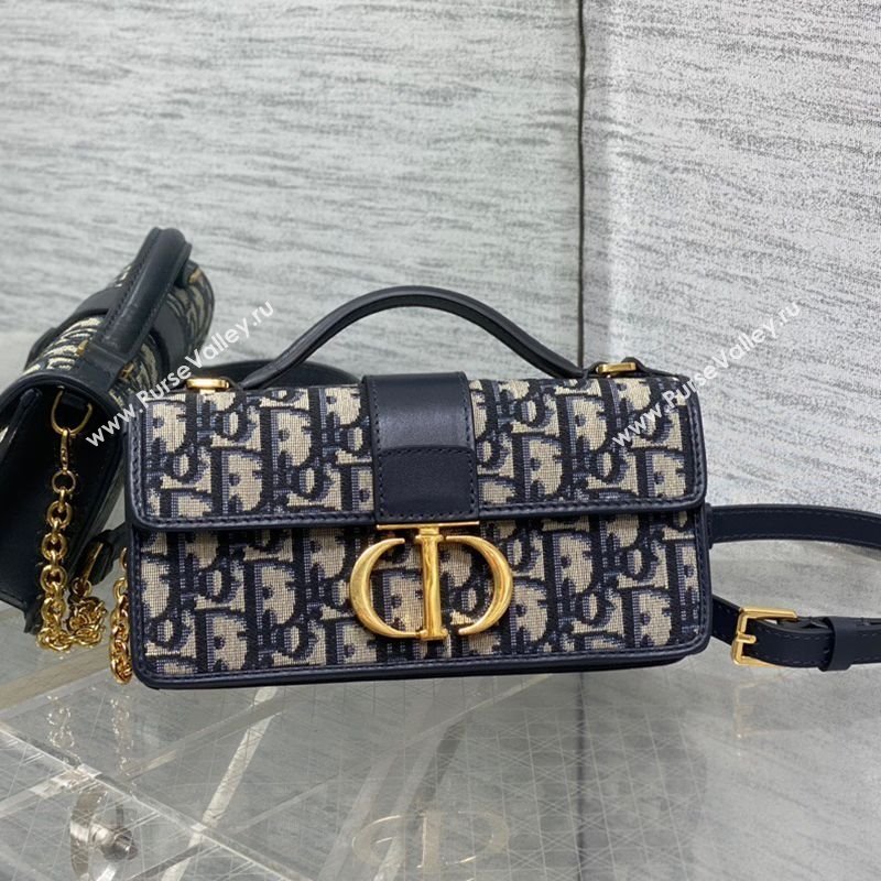 Dior Miss Montaigne Mini Bag in Blue Dior Oblique Jacquard 2025 0806 (XXG-250806115)