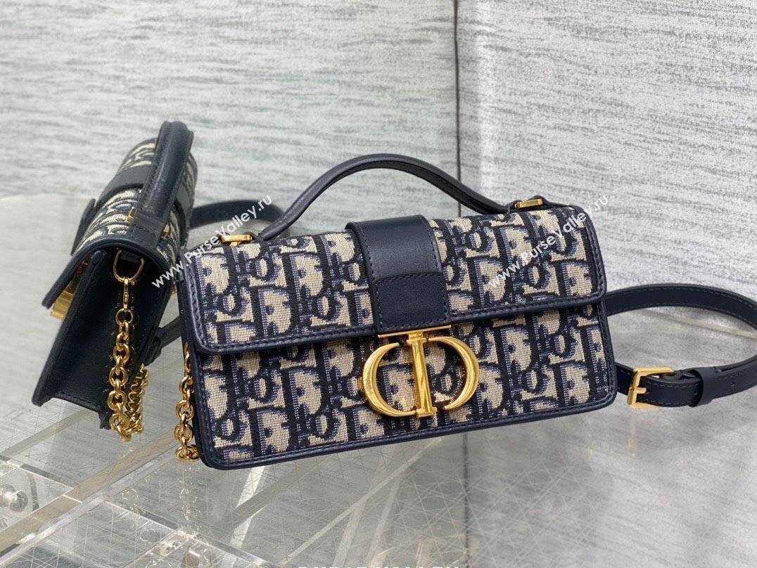 Dior Miss Montaigne Mini Bag in Blue Dior Oblique Jacquard 2025 0806 (XXG-250806115)