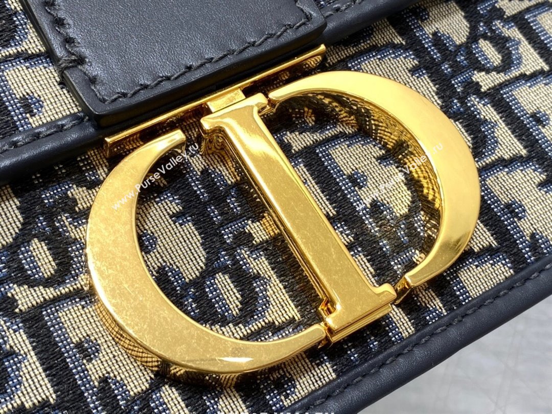 Dior 30 Montaigne Chain Bag in Blue Dior Oblique Jacquard 2025 M9073 0806 (XXG-250806112)