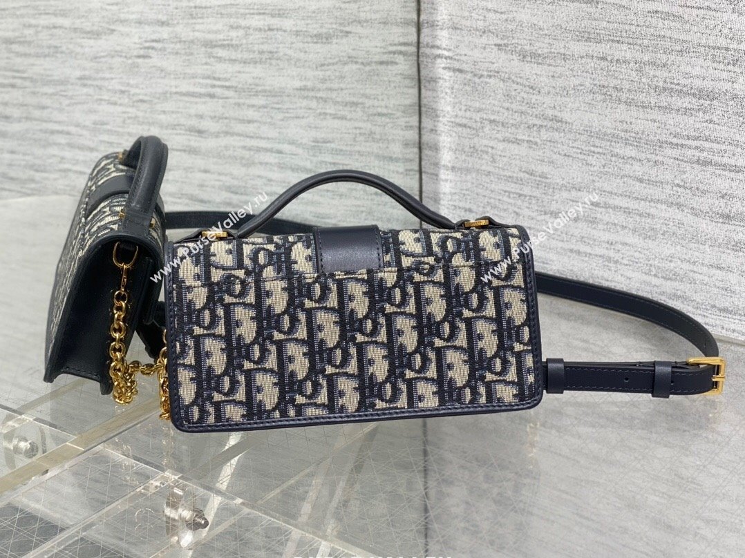 Dior Miss Montaigne Mini Bag in Blue Dior Oblique Jacquard 2025 0806 (XXG-250806115)