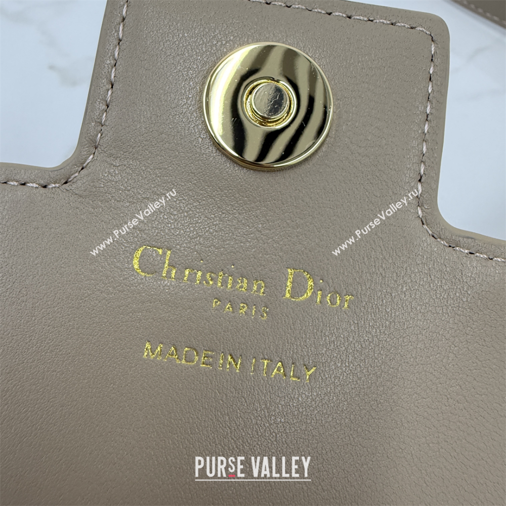 Dior Jolie East-West Bag in Cannage Lamb Leather and Flat Cannage Calfskin Grey 2025 S3117 (XXG-250806103)