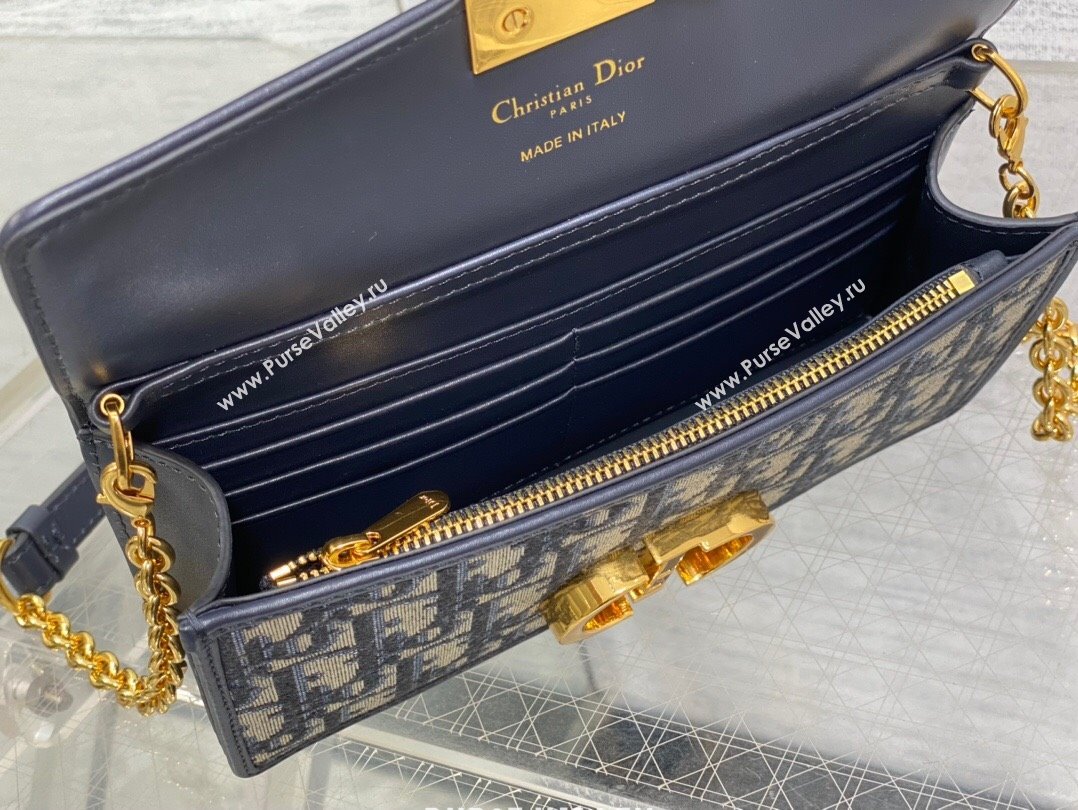 Dior Miss Montaigne Mini Bag in Blue Dior Oblique Jacquard 2025 0806 (XXG-250806115)