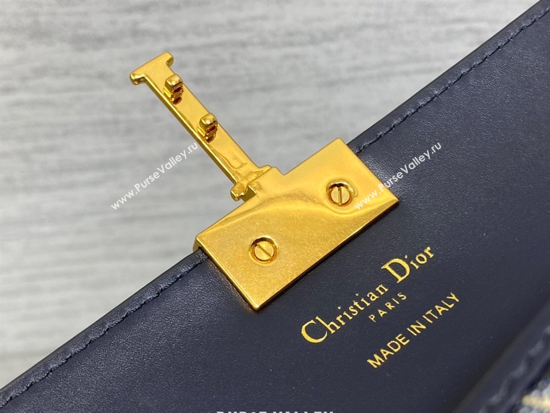 Dior Miss Montaigne Mini Bag in Blue Dior Oblique Jacquard 2025 0806 (XXG-250806115)