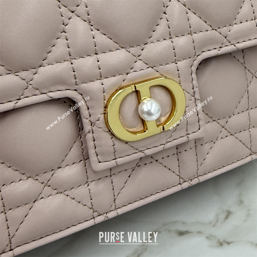 Dior Jolie East-West Bag in Cannage Lamb Leather and Flat Cannage Calfskin Powder Pink 2025 S3117 (XXG-250806105)