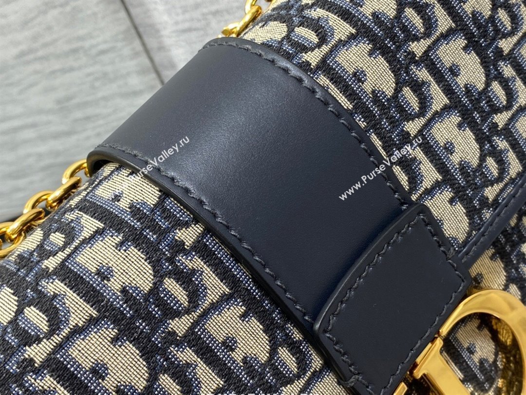 Dior 30 Montaigne Chain Bag in Blue Dior Oblique Jacquard 2025 M9073 0806 (XXG-250806112)