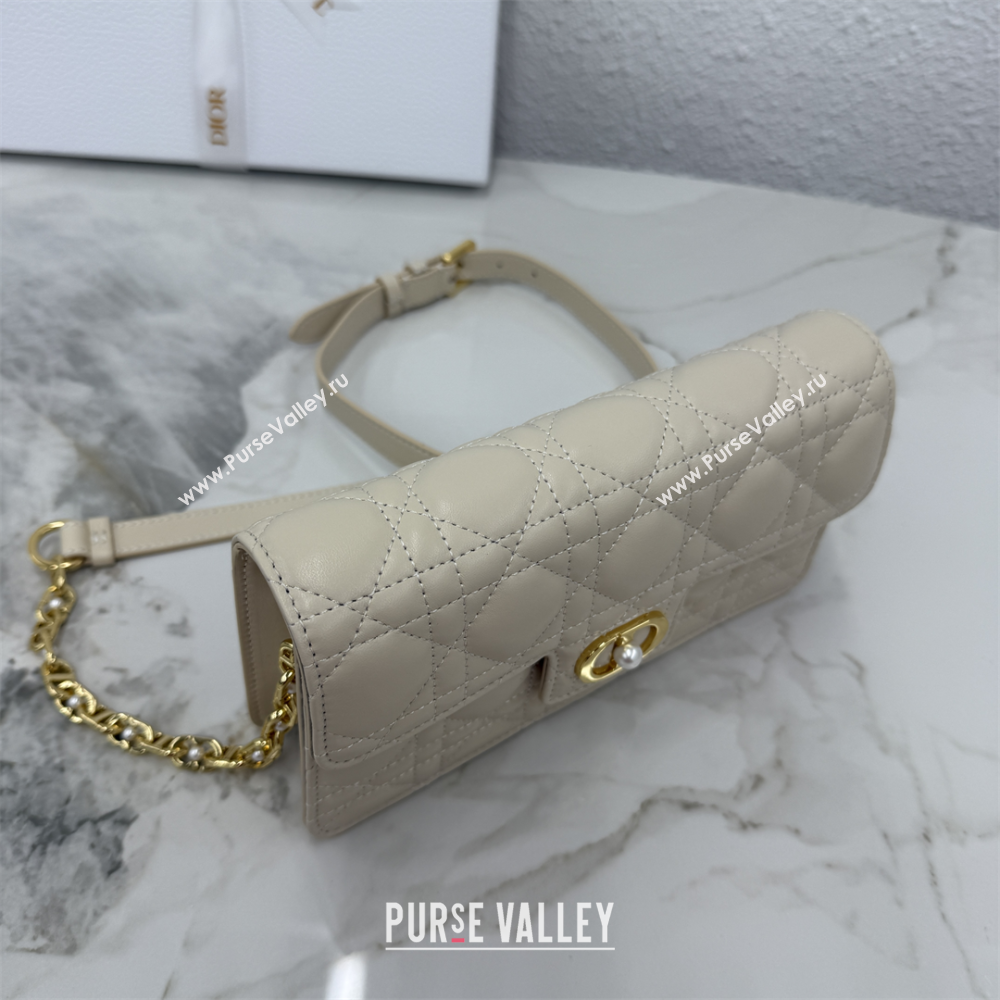 Dior Jolie East-West Bag in Cannage Lamb Leather and Flat Cannage Calfskin Light Beige 2025 S3117 (XXG-250806108)