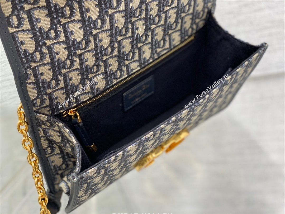 Dior 30 Montaigne Chain Bag in Blue Dior Oblique Jacquard 2025 M9073 0806 (XXG-250806112)