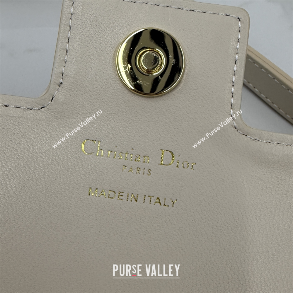 Dior Jolie East-West Bag in Cannage Lamb Leather and Flat Cannage Calfskin Light Beige 2025 S3117 (XXG-250806108)