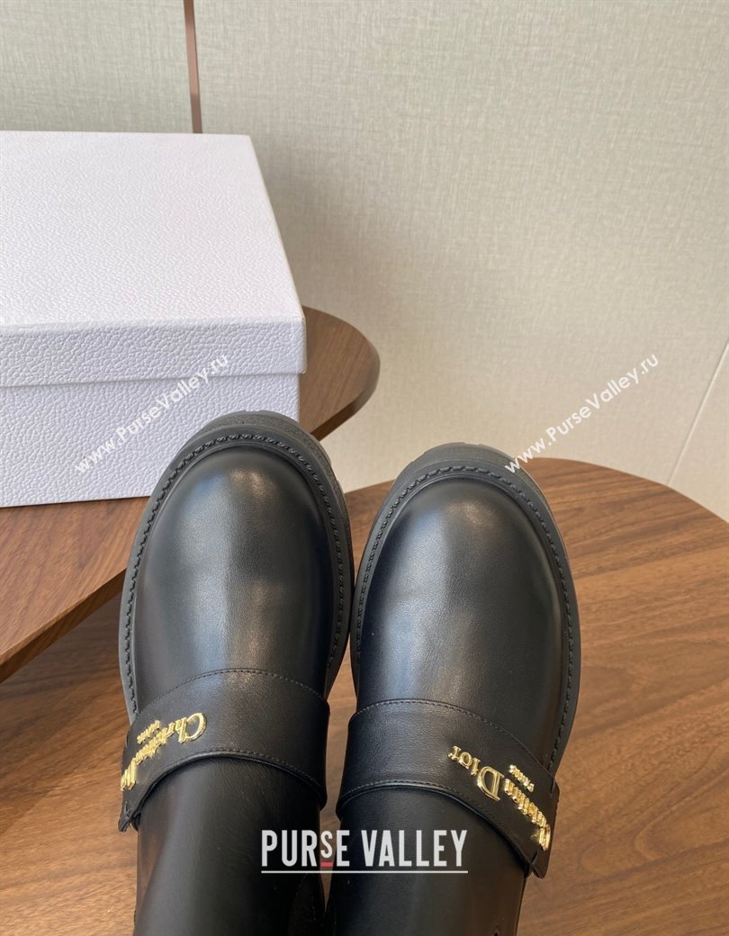 Dior D-Quest Ankle Boots in Calfskin Leather Black 2025 0822 (KL-250822057)