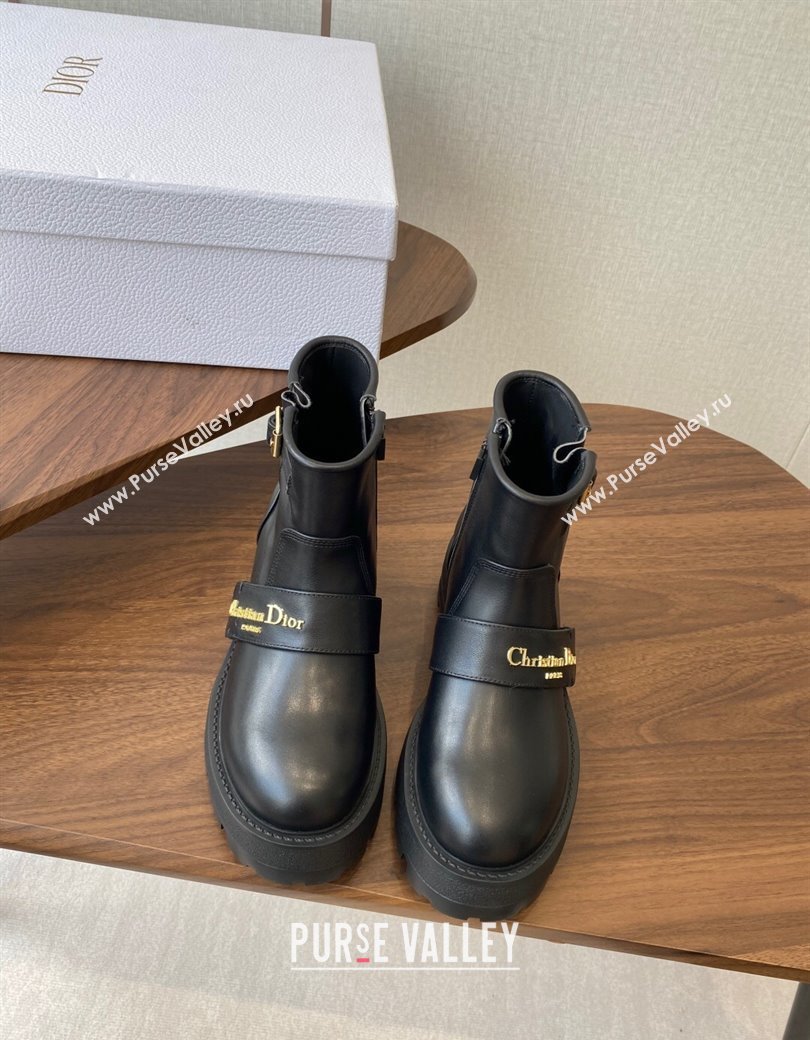 Dior D-Quest Ankle Boots in Calfskin Leather Black 2025 DR082102 (KL-250822058)