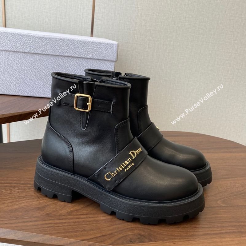 Dior D-Quest Ankle Boots in Calfskin Leather Black 2025 DR082102 (KL-250822058)