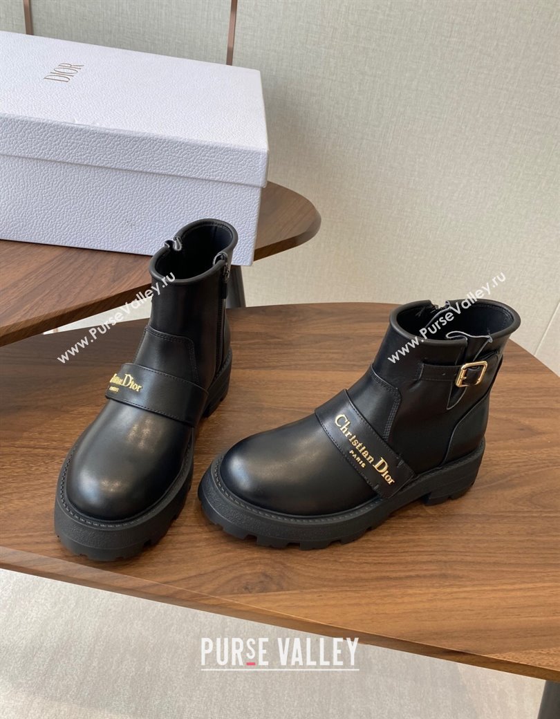 Dior D-Quest Ankle Boots in Calfskin Leather Black 2025 DR082102 (KL-250822058)