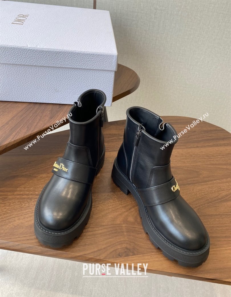 Dior D-Quest Ankle Boots in Calfskin Leather Black 2025 DR082102 (KL-250822058)