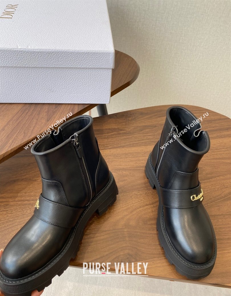 Dior D-Quest Ankle Boots in Calfskin Leather Black 2025 DR082102 (KL-250822058)