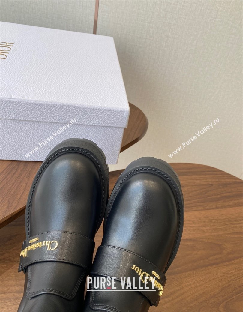 Dior D-Quest Ankle Boots in Calfskin Leather Black 2025 DR082102 (KL-250822058)