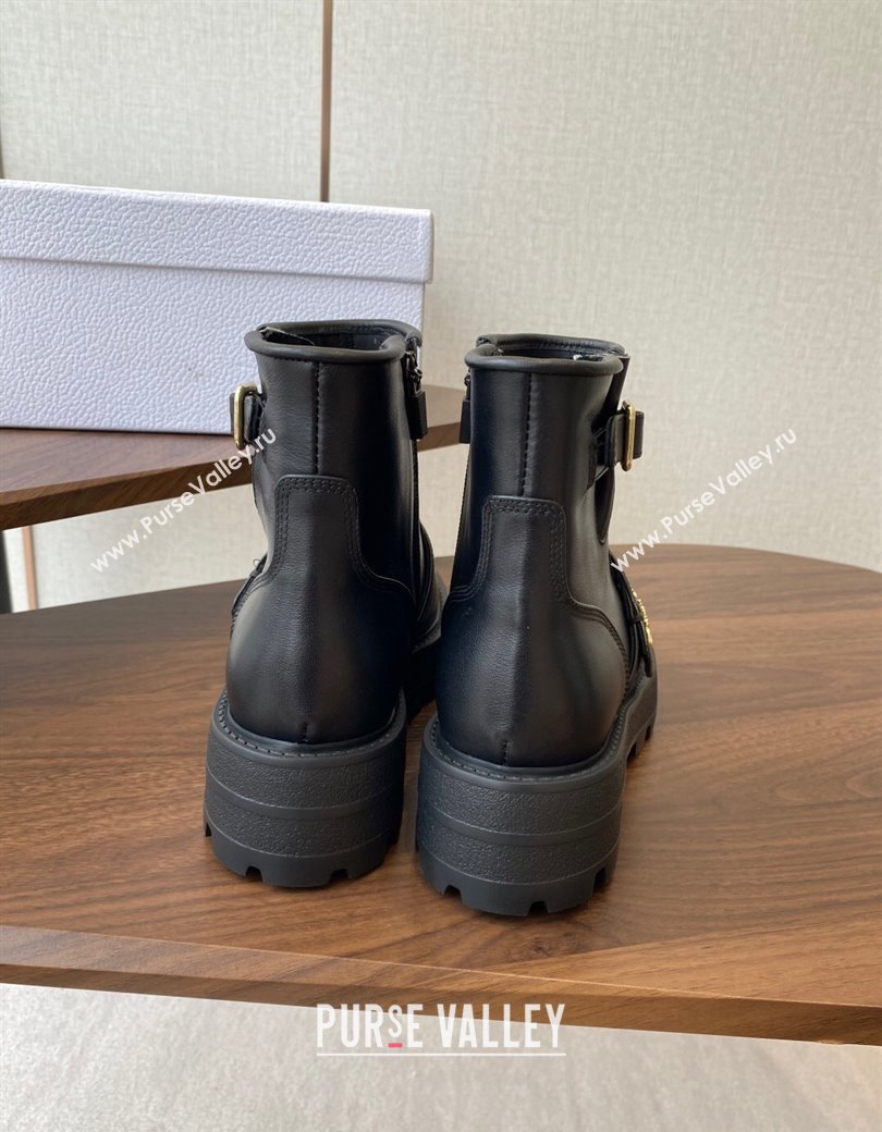 Dior D-Quest Ankle Boots in Calfskin Leather Black 2025 DR082102 (KL-250822058)