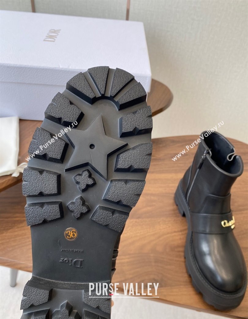 Dior D-Quest Ankle Boots in Calfskin Leather Black 2025 DR082102 (KL-250822058)