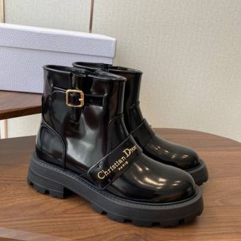 Dior D-Quest Ankle Boots in Shiny Calfskin Black 2025 DR082102 (KL-250822059)