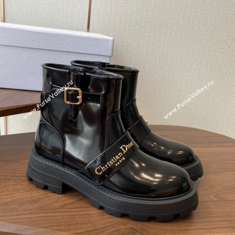 Dior D-Quest Ankle Boots in Shiny Calfskin Black 2025 DR082102 (KL-250822059)