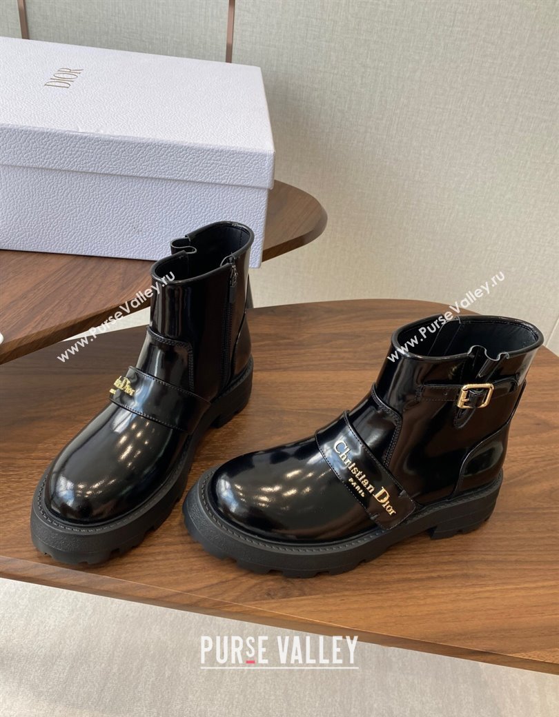 Dior D-Quest Ankle Boots in Shiny Calfskin Black 2025 DR082102 (KL-250822059)
