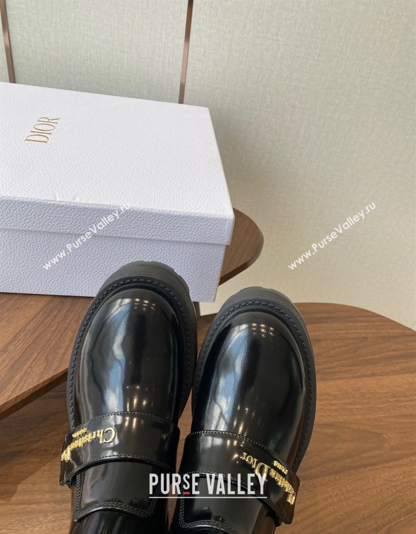 Dior D-Quest Ankle Boots in Shiny Calfskin Black 2025 DR082102 (KL-250822059)