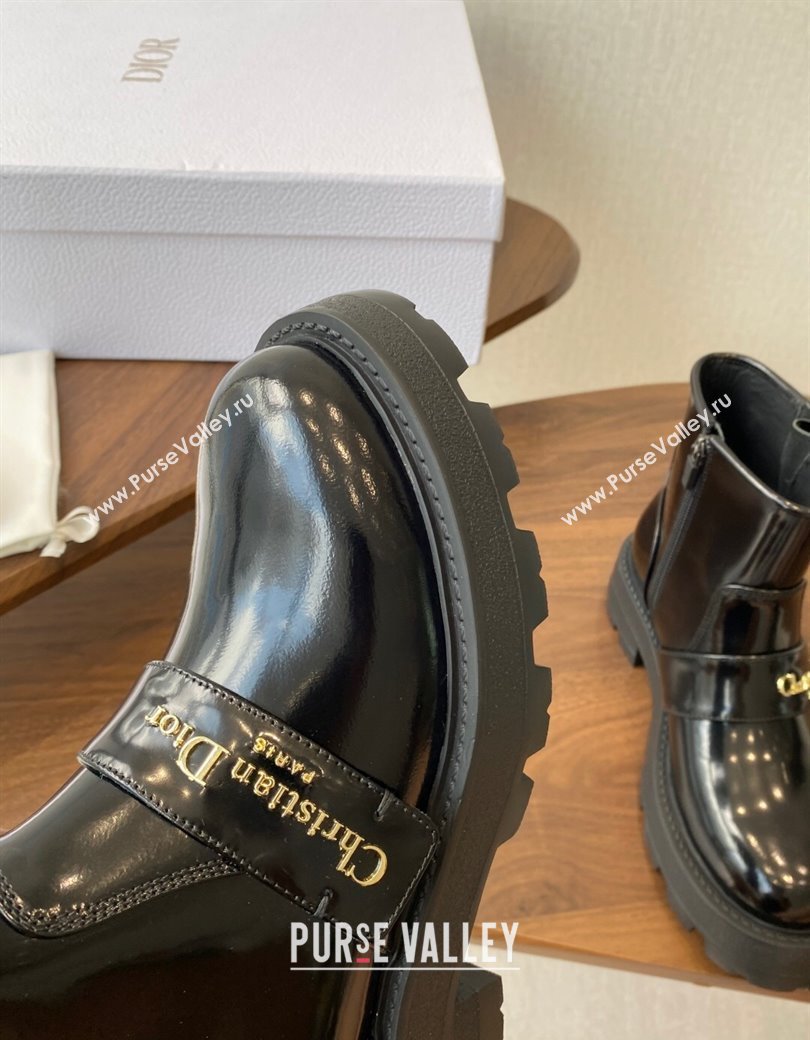 Dior D-Quest Ankle Boots in Shiny Calfskin Black 2025 DR082102 (KL-250822059)