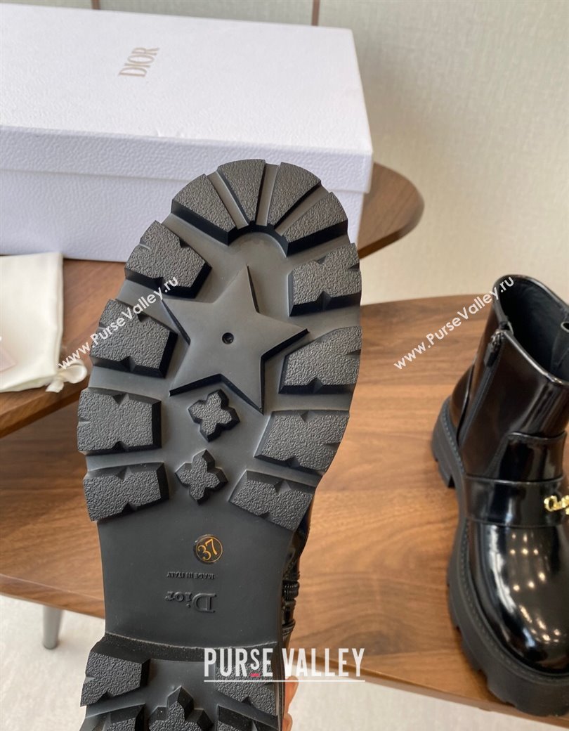 Dior D-Quest Ankle Boots in Shiny Calfskin Black 2025 DR082102 (KL-250822059)