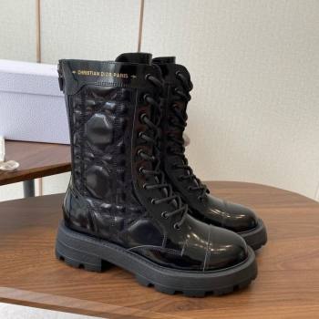 Dior D-Unit Ankle Boots in Black Quilted Cannage Calfskin 2025 DR082103 (KL-250822062)
