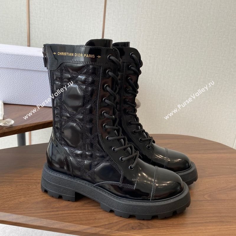 Dior D-Unit Ankle Boots in Black Quilted Cannage Calfskin 2025 DR082103 (KL-250822062)