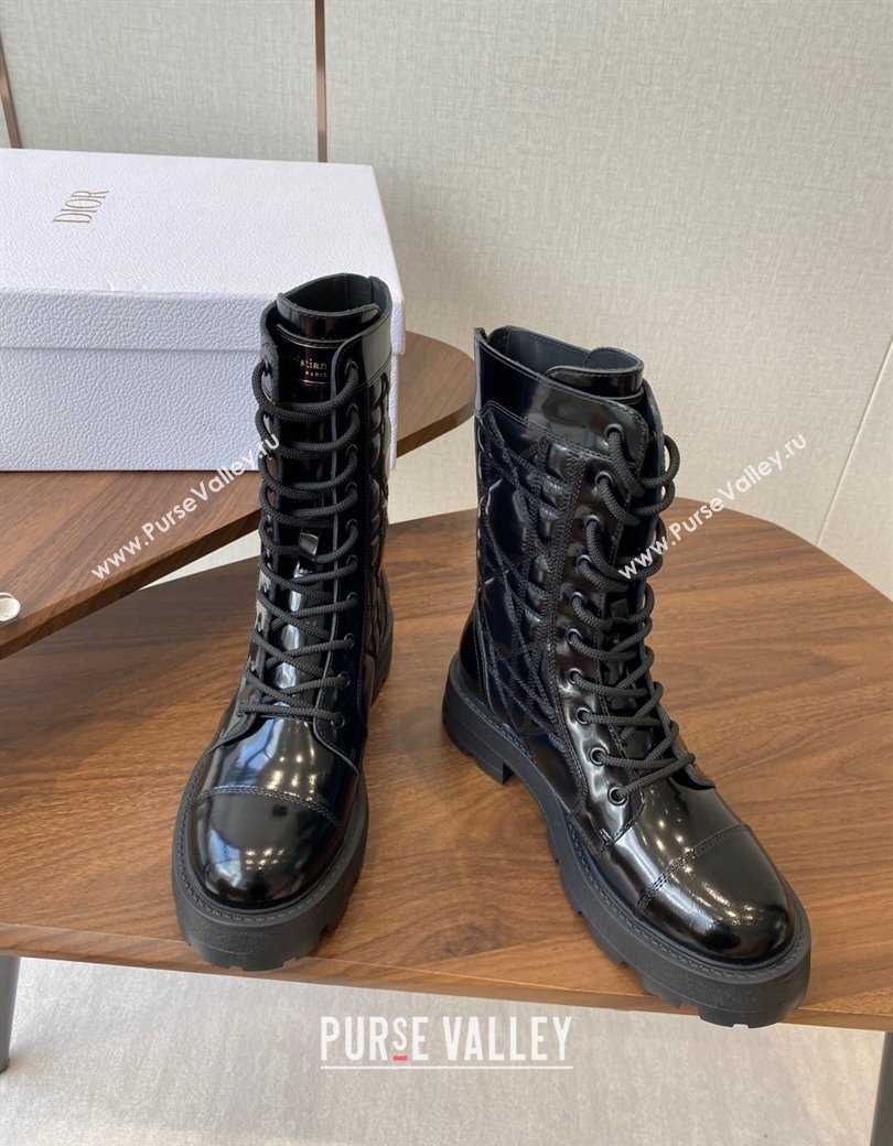 Dior D-Unit Ankle Boots in Black Quilted Cannage Calfskin 2025 DR082103 (KL-250822062)