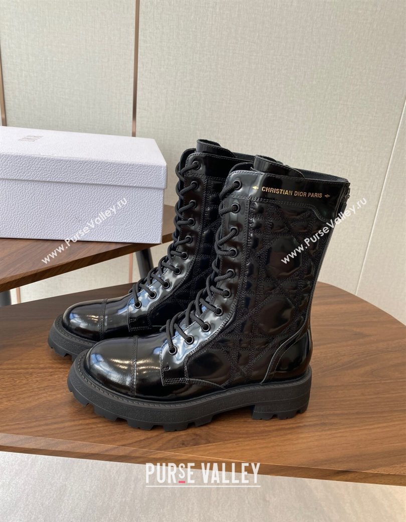 Dior D-Unit Ankle Boots in Black Quilted Cannage Calfskin 2025 DR082103 (KL-250822062)