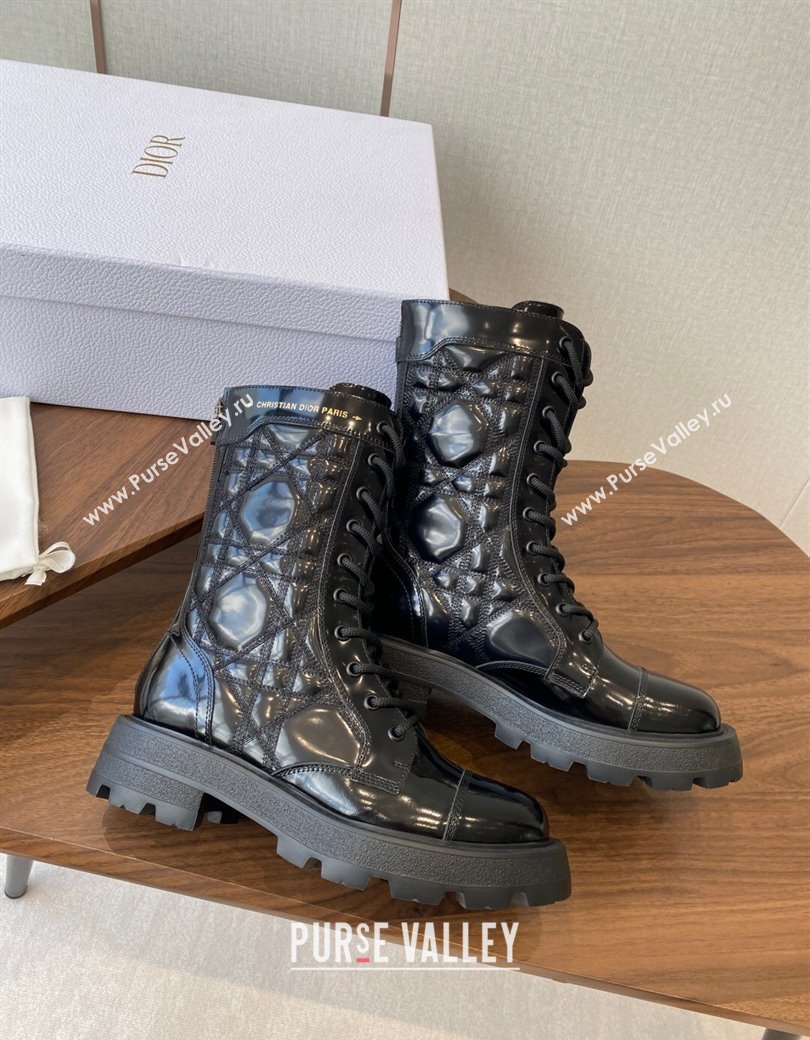 Dior D-Unit Ankle Boots in Black Quilted Cannage Calfskin 2025 DR082103 (KL-250822062)