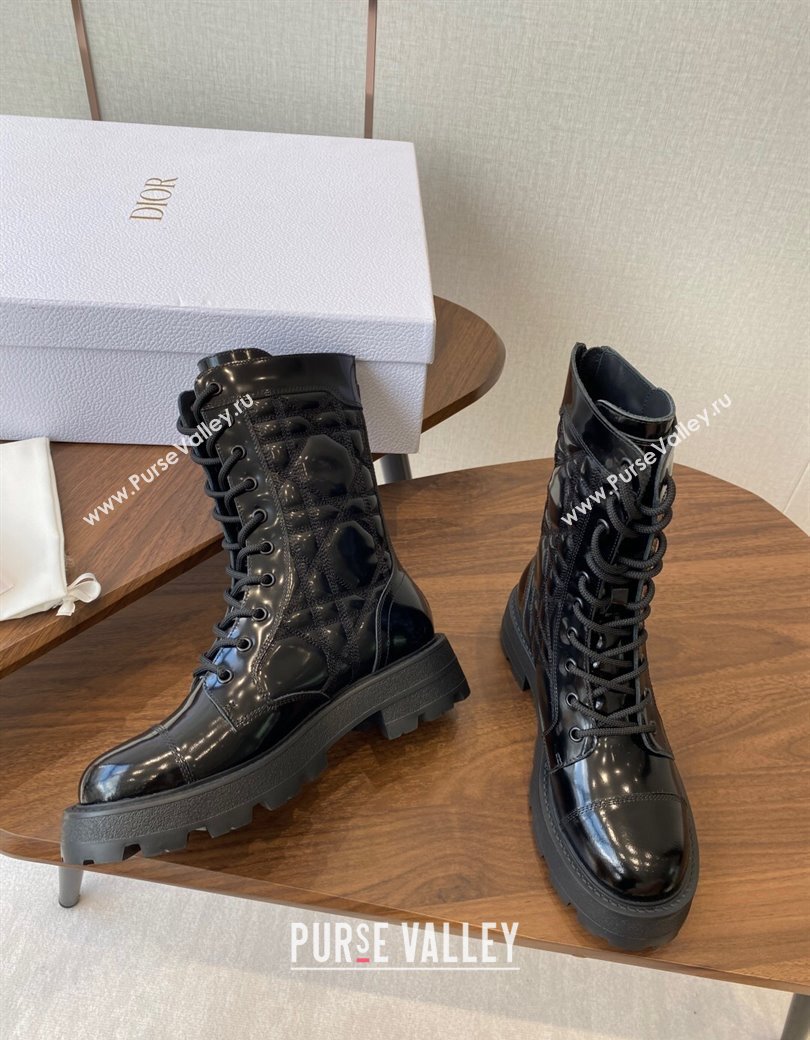 Dior D-Unit Ankle Boots in Black Quilted Cannage Calfskin 2025 DR082103 (KL-250822062)