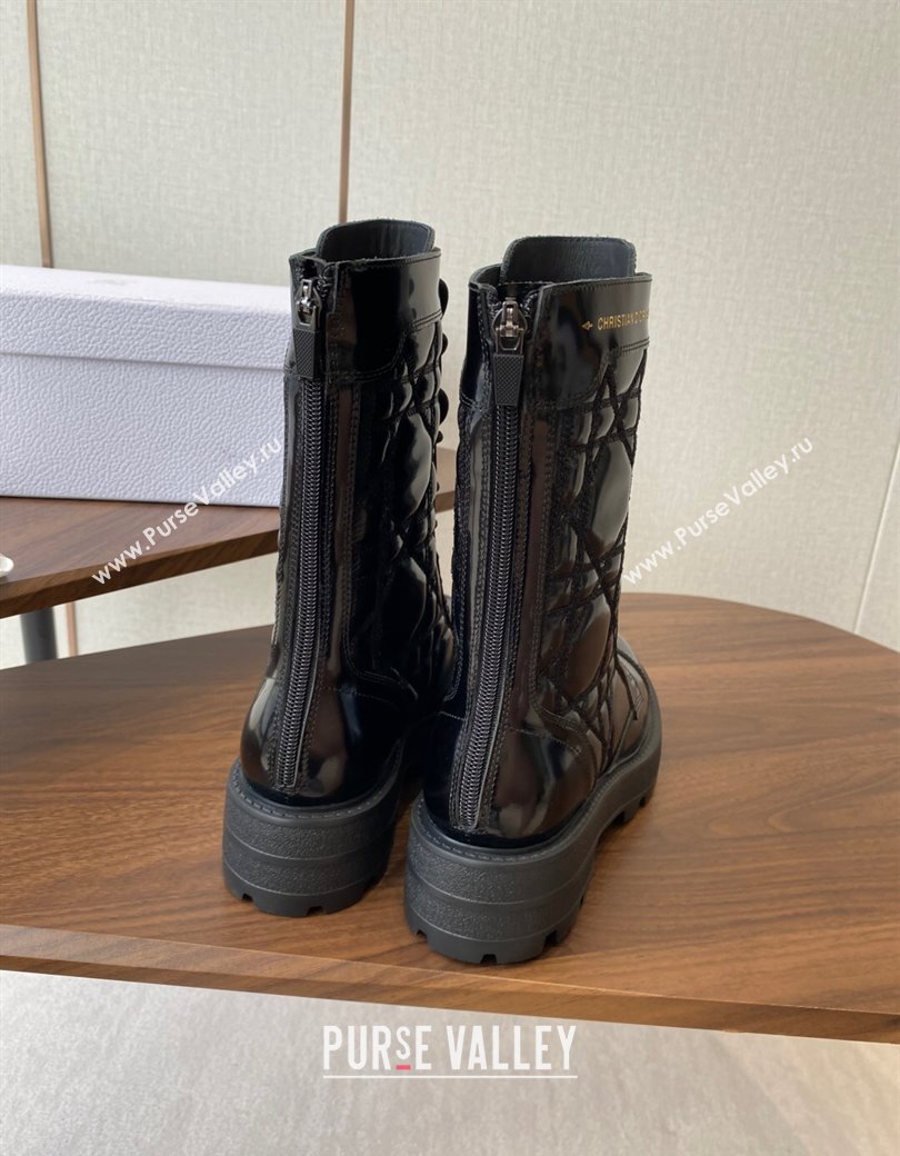 Dior D-Unit Ankle Boots in Black Quilted Cannage Calfskin 2025 DR082103 (KL-250822062)