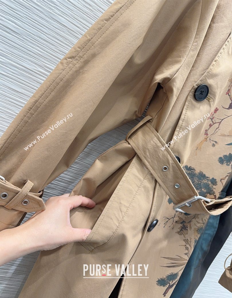 Dior Printed Cotton Coat Beige 2025 DR090531 (QI-250905031)