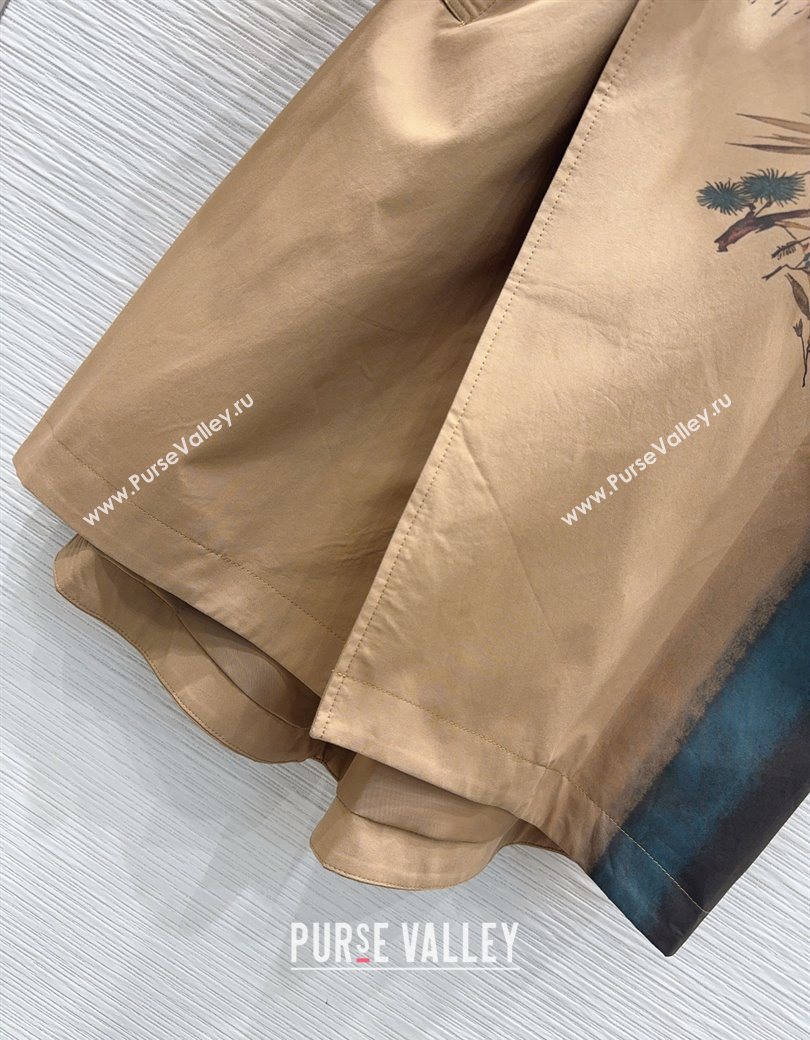 Dior Printed Cotton Coat Beige 2025 DR090531 (QI-250905031)