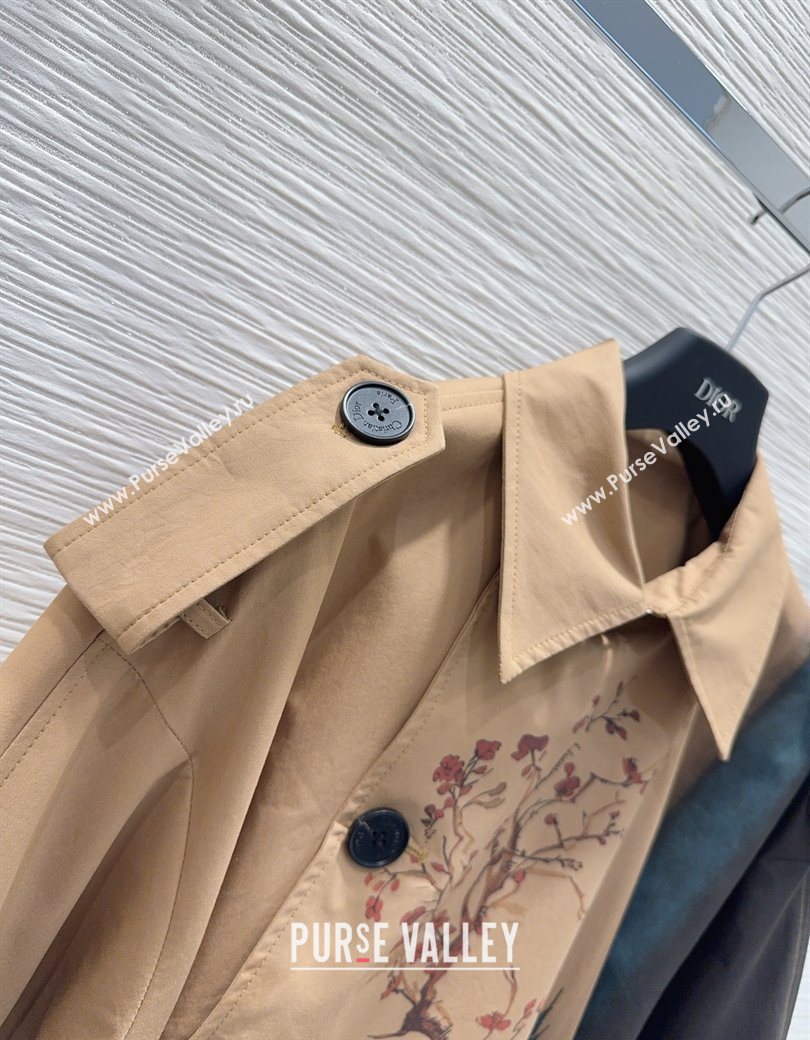 Dior Printed Cotton Coat Beige 2025 DR090531 (QI-250905031)