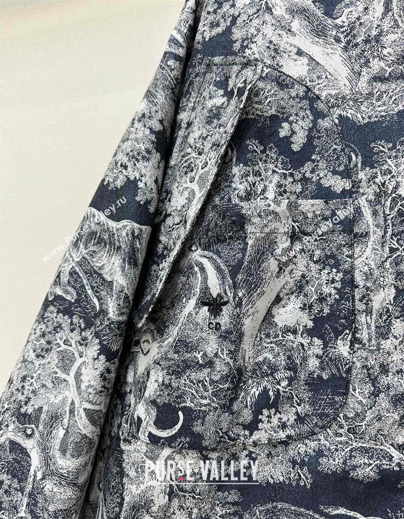 Dior Printed Oversized Jacket Blue/Blue 2025 DR090526 (QI-250905026)
